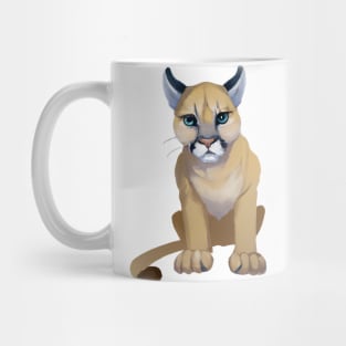 Cute Cougar Drawing Mug